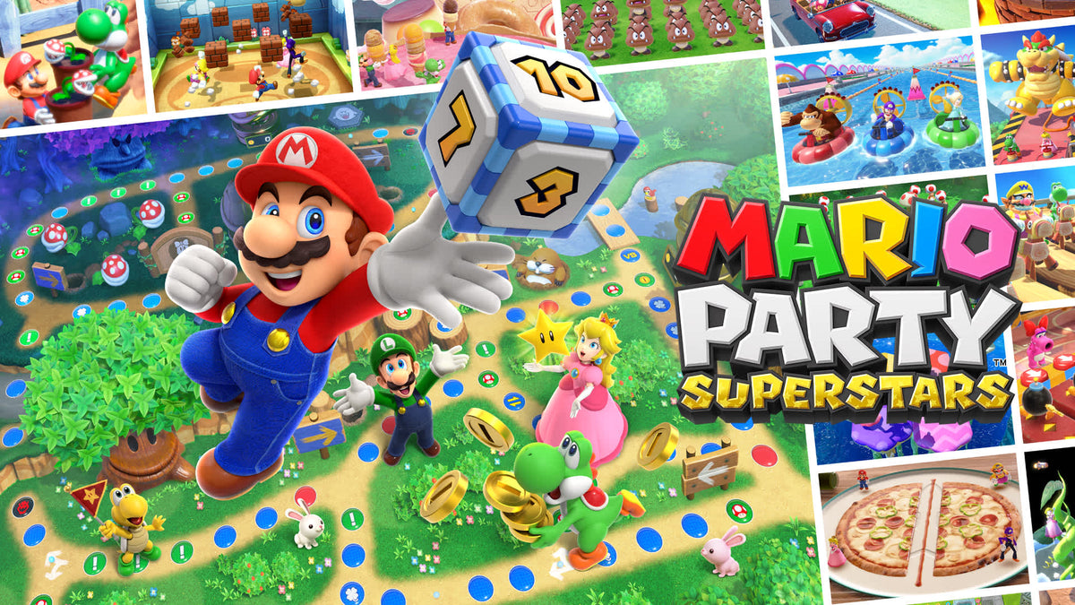 Arte oficial de Mario Party Superstars para Nintendo Switch