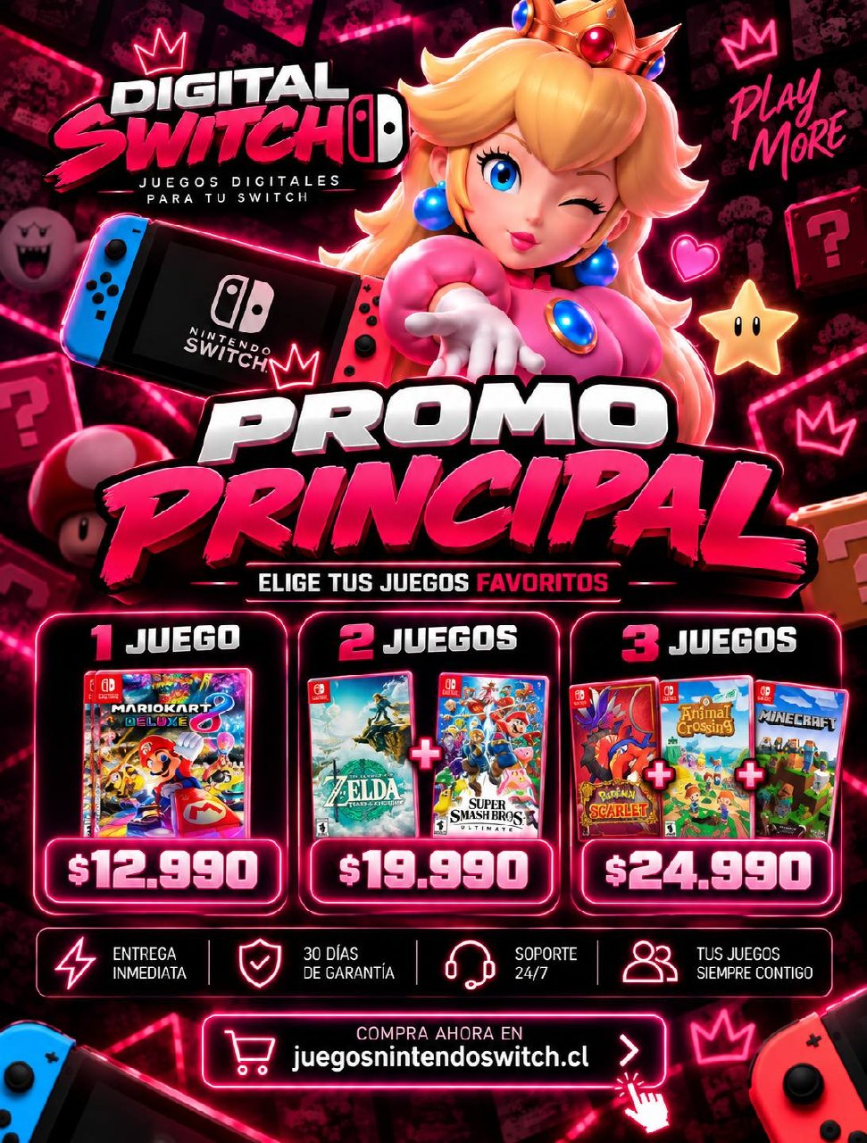 Promociones Digital Switch de 1, 2 y 3 juegos
